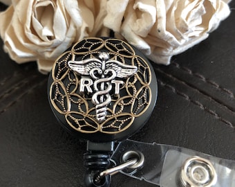 RT badge reel, RT gifts, RT badge clip, respiratory gifts, respiratory therapist badge reel, respiratory therapy retractable badge clip,