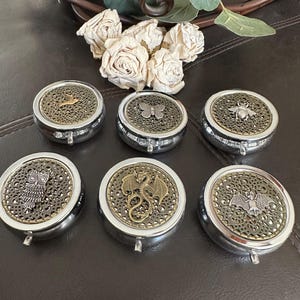 Small pill box, pill case for purse, pill container, container for pills, small travel container, medicine container, case for medicine