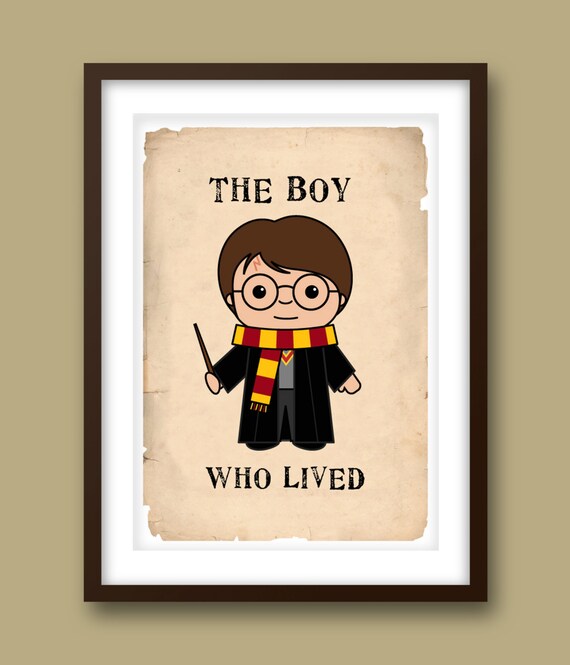 Harry Potter inspired wall art kids wall art Harry Potter Etsy