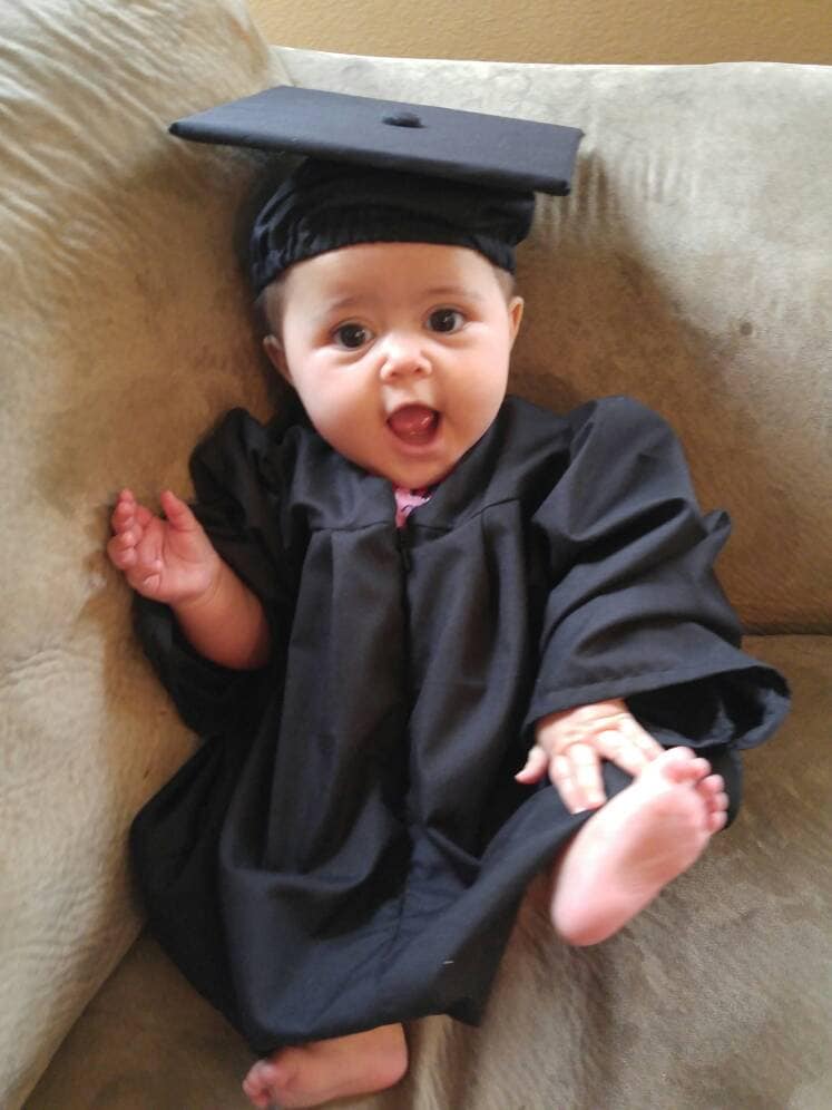 Baby Graduation Gown Cap Black with tassel In Stock Ready to Ship
