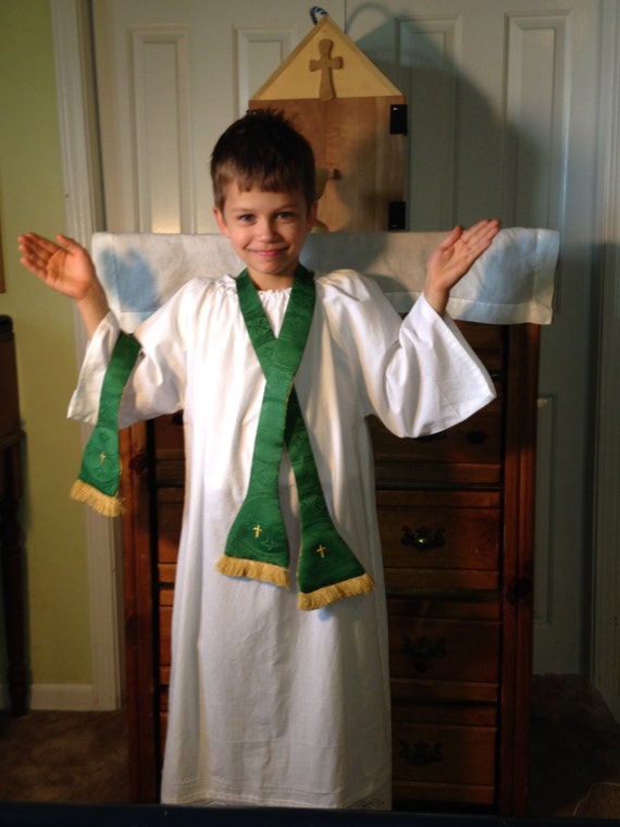 5 piece boys' costume priest chasuble and matching