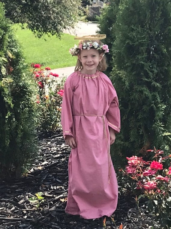saint with pink dress Saint Philomena/ St. Cecelia Girls' Costume Sizes 2-14