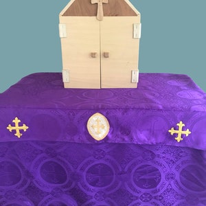 Custom Altar,  Altar Frontal, Altar cloth Reversible, Colored Altar Cloth, Good Shepherd, Altar Cloth, Seasonal Altar Cloth, Home Altar