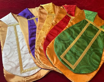 All 6 Colors Vestment Set-30 pieces, chasuble, priest vestment for boys,Liturgical year colors