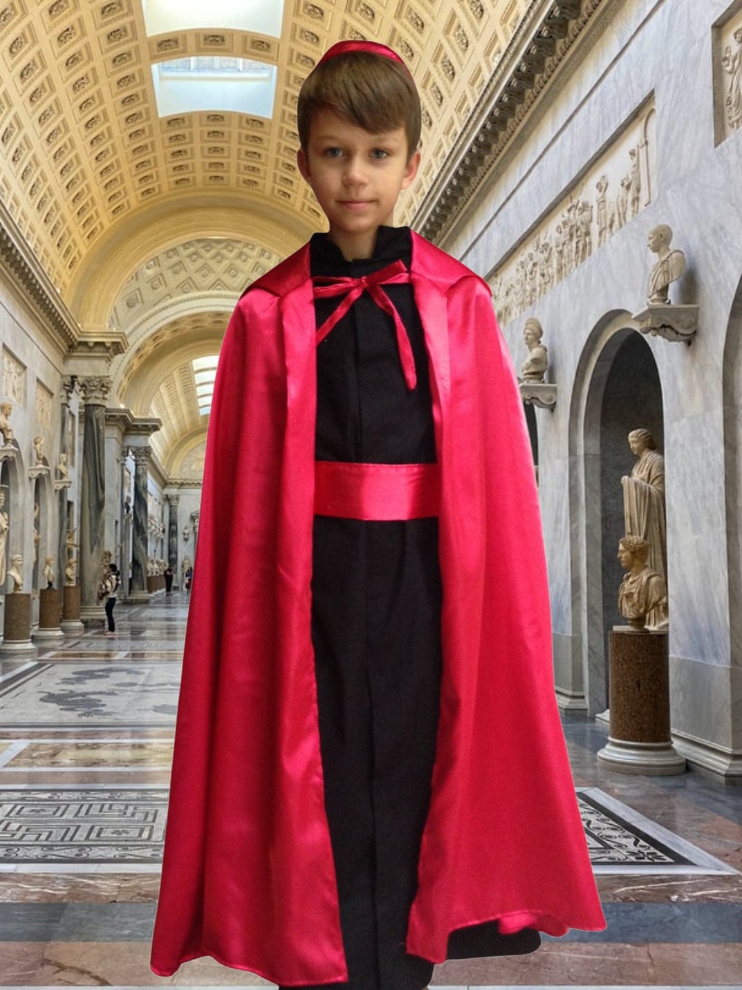 Costume da cardinale ecclesiastico per uomo