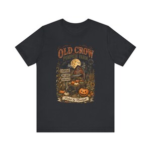 Old Crow Pumpkin Farm T-Shirt | Vintage Halloween Pumpkin Patch Design
