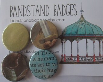 4 Badge Set - Timeless Myths - Set of Four 25 mm/1-inch Button Badges