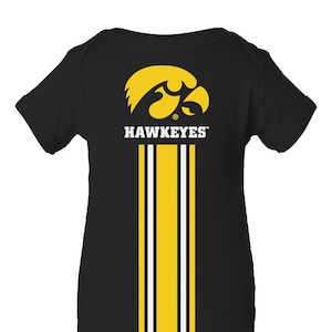 Iowa Hawkeyes Bodysuit Infant Tigerhawk Creeper Iowa Hawks Youth Apparel Officially Licensed Hawkeye Gear with Iowa tigerhawk cute romper