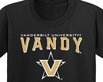 Vanderbilt Commodores Youth Tshirt | Kids Vanderbilt Shirt | Vanderbilt University Apparel | Vandy with Primary Logo | Boys Vanderbilt Shirt