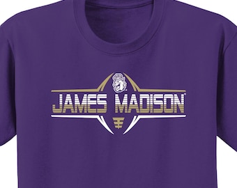 JMU Shirt | JMU Dukes Football Laces Tshirt | James Madison University Apparel | Unisex T-Shirt Go Dukes | Big Tall and Plus Size Shirts