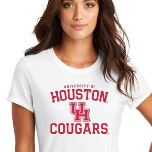Houston Cougars Shirt for Women | Women&#39;s University of Houston Tshirt | UH Logo Arch | Houston Cougars Apparel | Go Coogs | Plus Sizes