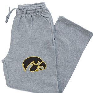 Iowa Hawkeyes Sweatpants | Iowa Tigerhawk | Iowa Hawkeye pants hawkeye fleece iowa jogger iowa sweat pants apparel big size unisex leisure