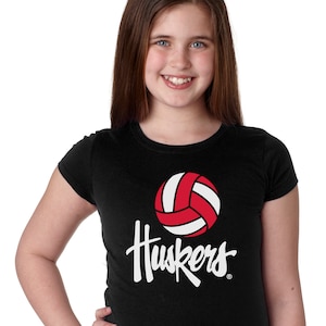 Nebraska Husker Girls Tee Huskers Volleyball Youth Tee Shirt Nebraska Huskers shirt nebraska cornhuskers tshirt boutique husker apparel cute