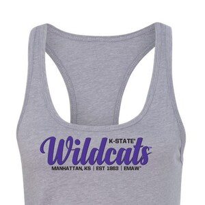 Womens K-State Tank Top | K-State Wildcats Tanktop | Kansas State Tank Top | KSU Tank Top | KSU Wildcats Tank | Script Wildcats Tank