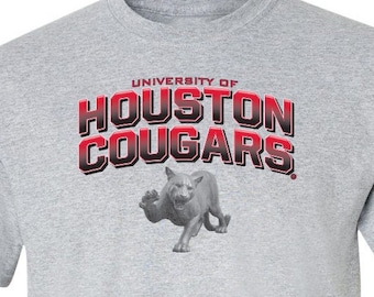 Houston Cougars Shirt | University of Houston Tshirt | Full Color with Cougar | Houston Cougars Apparel | Go Coogs | Houston Cougars T-Shirt