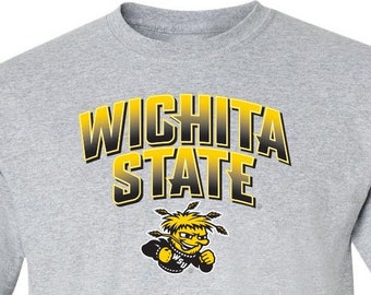 Wichita State Shockers Tshirt | WSU Shirt | Full Color Fade | Wichita State Tee | WSU Shocker Tee Shirt | Wichita State Apparel Big Tall
