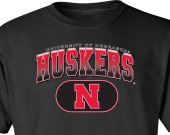 Nebraska Cornhuskers Shirt | Huskers Full Color Fade Block N | Huskers Apparel | Nebraska Tee | 5 Color Options | Unisex Cotton T-Shirt