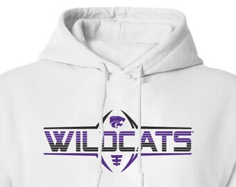 K-State Sweatshirt | K-State Hoodie | KSU Sweatshirts | Kansas State Sweatshirt | Kansas State Sweatshirt | Striped WILDCATS Football Laces