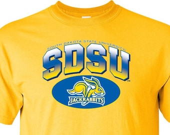 South Dakota State Tshirt | SDSU Full Color Fade | SDSU Jackrabbits 100% Cotton Shirt | Unisex T-Shirt | SDSU Merch | Jackrabbits Apparel