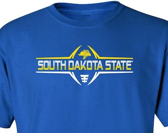 South Dakota State Tshirt | SDSU Football Laces | SDSU Jackrabbits 100% Cotton Shirt | Unisex T-Shirt | SDSU Merch | Jackrabbits Apparel