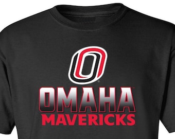 Omaha Mavericks Tshirt | Full Color Fade | UNO Tee Shirt | Omaha Apparel | Mavericks Merch | Omaha Mavs Big and Tall T-Shirts | Omaha Shirt