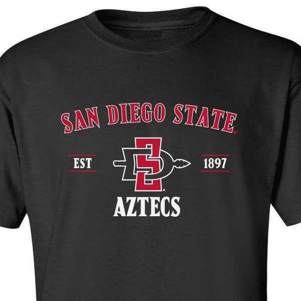 San Diego State Aztecs Tshirt | Arch Primary Logo | SDSU Apparel | Unisex Aztecs Shirt | San Diego State Tee Shirt | Aztecs Licensed Apparel
