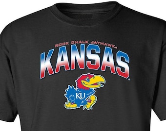 Kansas Jayhawks Tshirt | Full Color Kansas Fade | KU Jayhawks Cotton Shirt | Unisex T-Shirt | Kansas Merch | University of Kansas Apparel