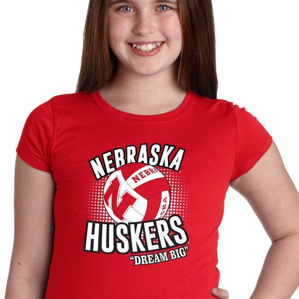 Nebraska Volleyball Husker Girls Tee Huskers Volleyball Youth Tshirt Nebraska womens volleyball shirt nebraska cornhuskers volleyball shirt