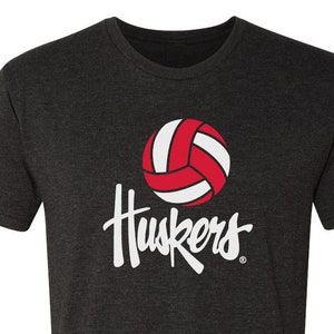 Nebraska Huskers Premium Tee Shirt | Nebraska Volleyball Script Huskers | Nebraska cornhuskers shirt cornhusker tshirt nebraska cornhusker t