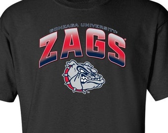 Gonzaga Shirt | Gonzaga Bulldogs Logo Tshirt | Zags Tee | Unisex T-Shirt Go Zags | Big Tall and Plus Sizes Available | Zags Full Color Fade