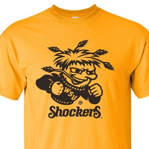 Wichita State Shockers Tshirt WSU shirt wushock logo wichita state tee WSU shocker tee shirt wichita state t shirt shocker apparel big tall