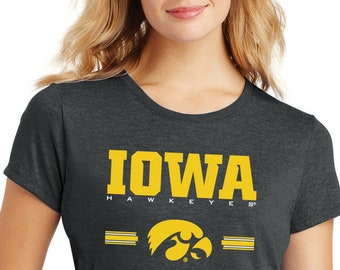 Iowa Hawkeyes Tee Horizontal Stripe Iowa Hawks Shirt hawkeye t-shirt iowa tshirt boutique hawkeyes apparel cute fashion top iowa game gear t