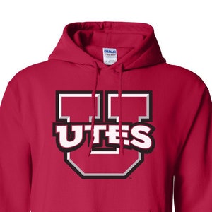 Utah Utes Hoodie Utah Utes sweatshirt Utah Utes hooded sweatshirt Utah Utes football fleece Utah Utes apparel big tall block U logo licensed
