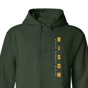 NDSU Sweatshirt | NDSU Hoodie | North Dakota State Sweatshirts | NDSU Bison Sweatshirt | Bison Hooded Sweatshirt | Vertical Bison Hoodie