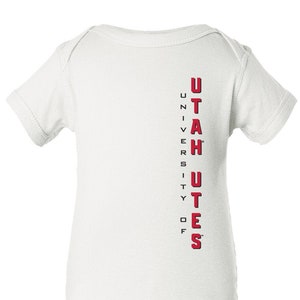 Utah Utes Bodysuit | Infant Utah Creeper | Utah Utes Youth Apparel | Utah Utes Vertical | Utah Utes Baby Romper | Utah Utes Newborn Gift