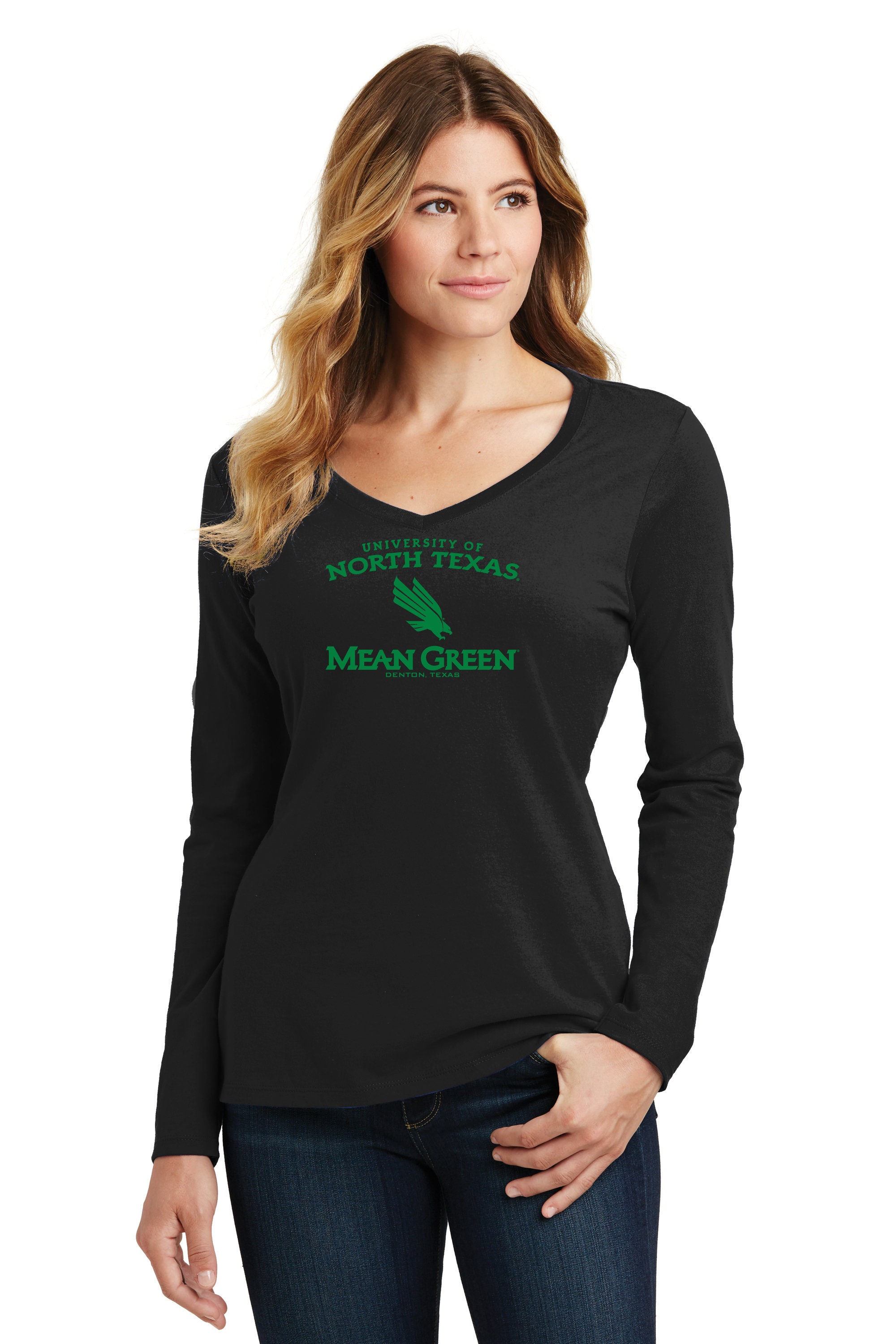 Womens North Texas Tshirt | Primary Logo | North Texas Mean Green ...