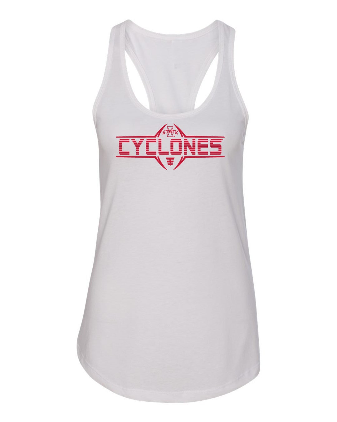 Iowa State Cyclones Tank Top Stripe CYCLONES Football Laces - Etsy
