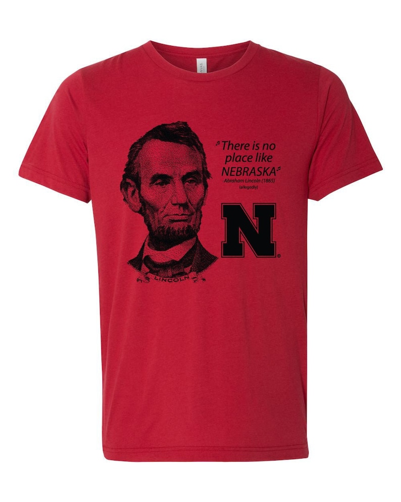 Nebraska Huskers Premium Tee Shirt Abe Lincoln Nebraska cornhuskers