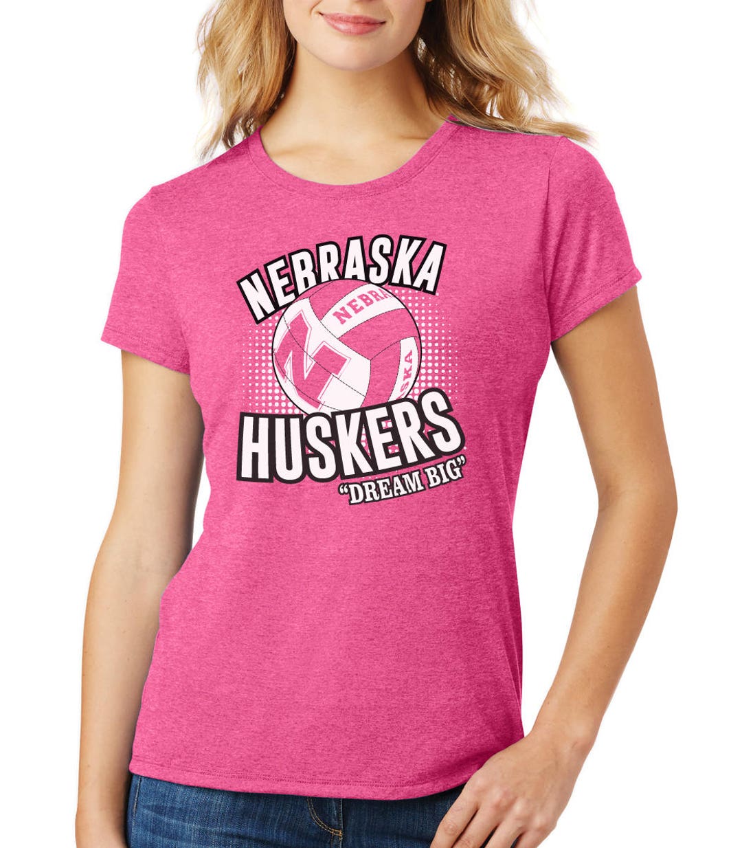 Nebraska Huskers Tee Husker Volleyball Dream Big Nebraska Etsy