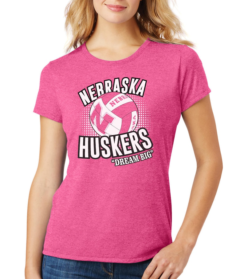 Nebraska Huskers Tee Husker Volleyball Dream Big Nebraska Etsy