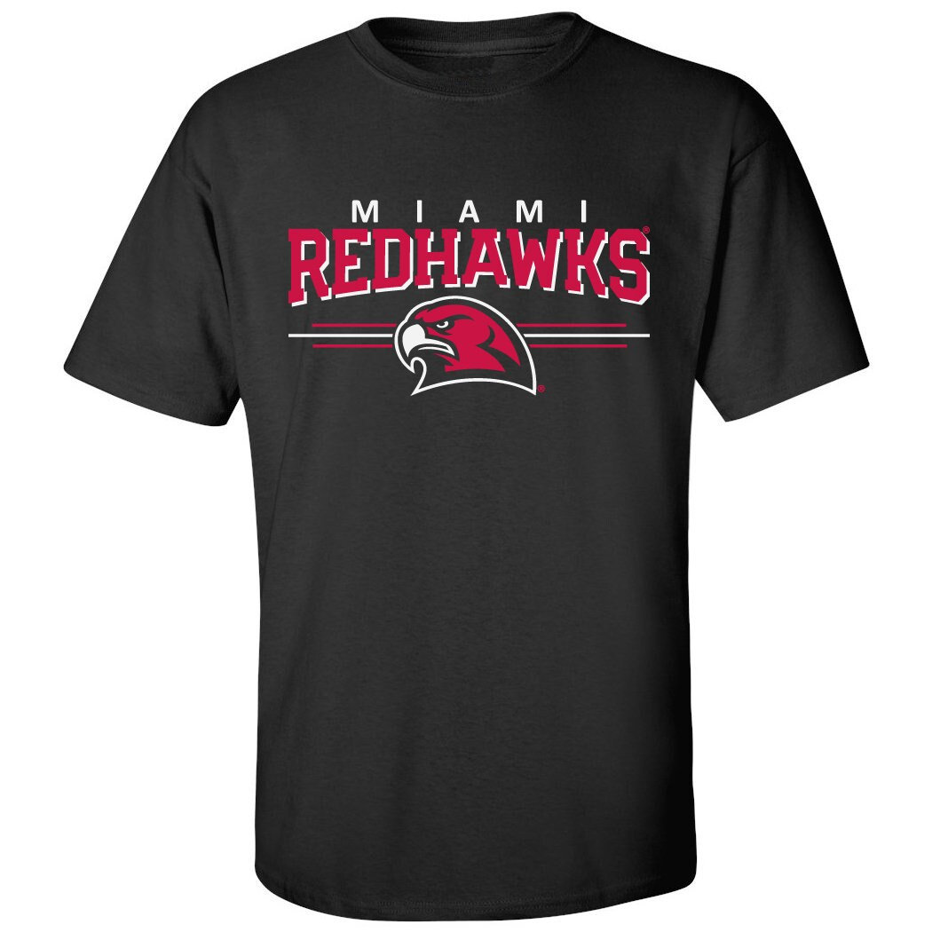 【超ポイントバック祭】 Hawk | Tshirt Redhawks Miami Head Ohio of Miami | Stripe 3- ウォームアップウェア