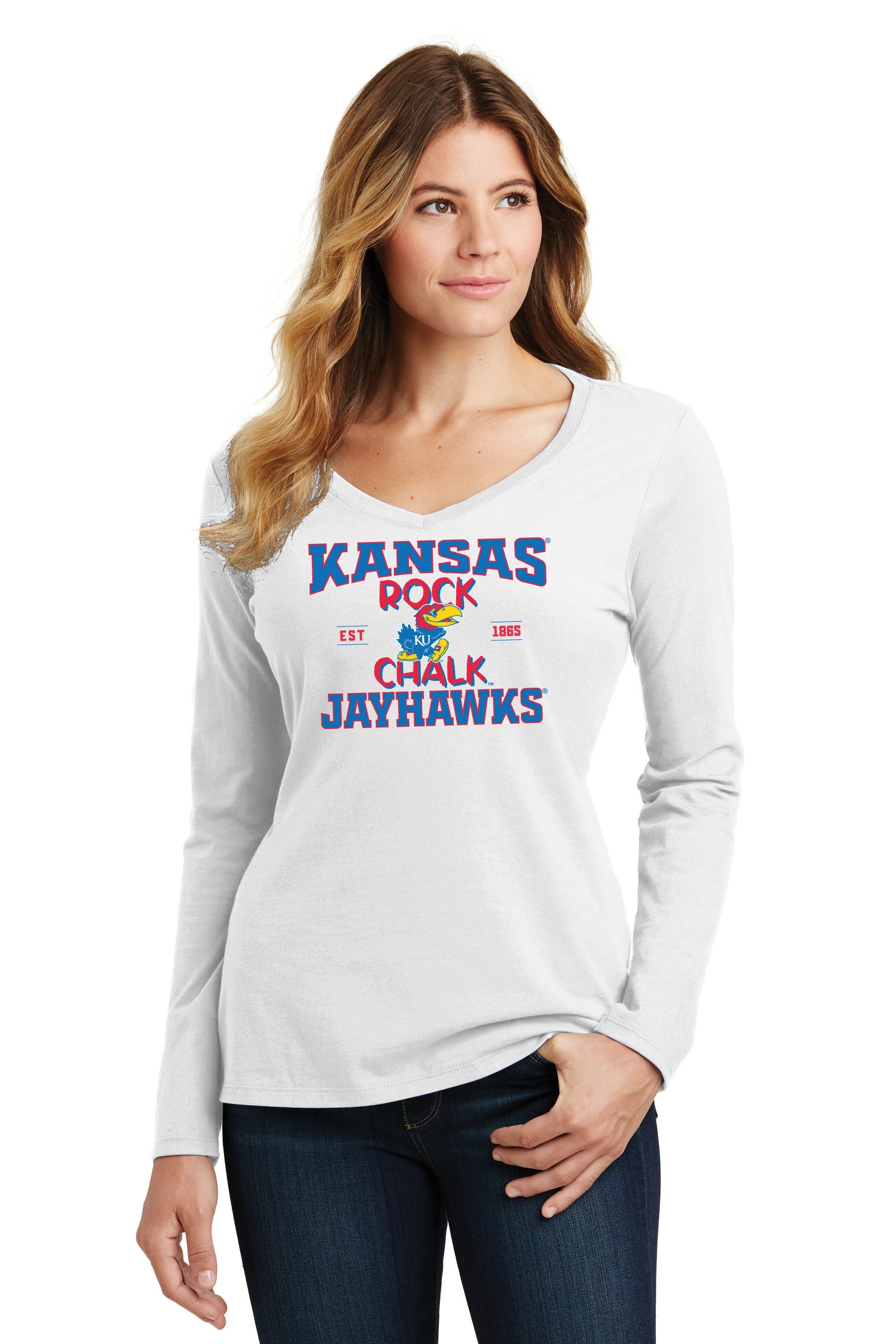 Womens Kansas Tshirt | Rock Chalk | Kansas Jayhawk Womens
