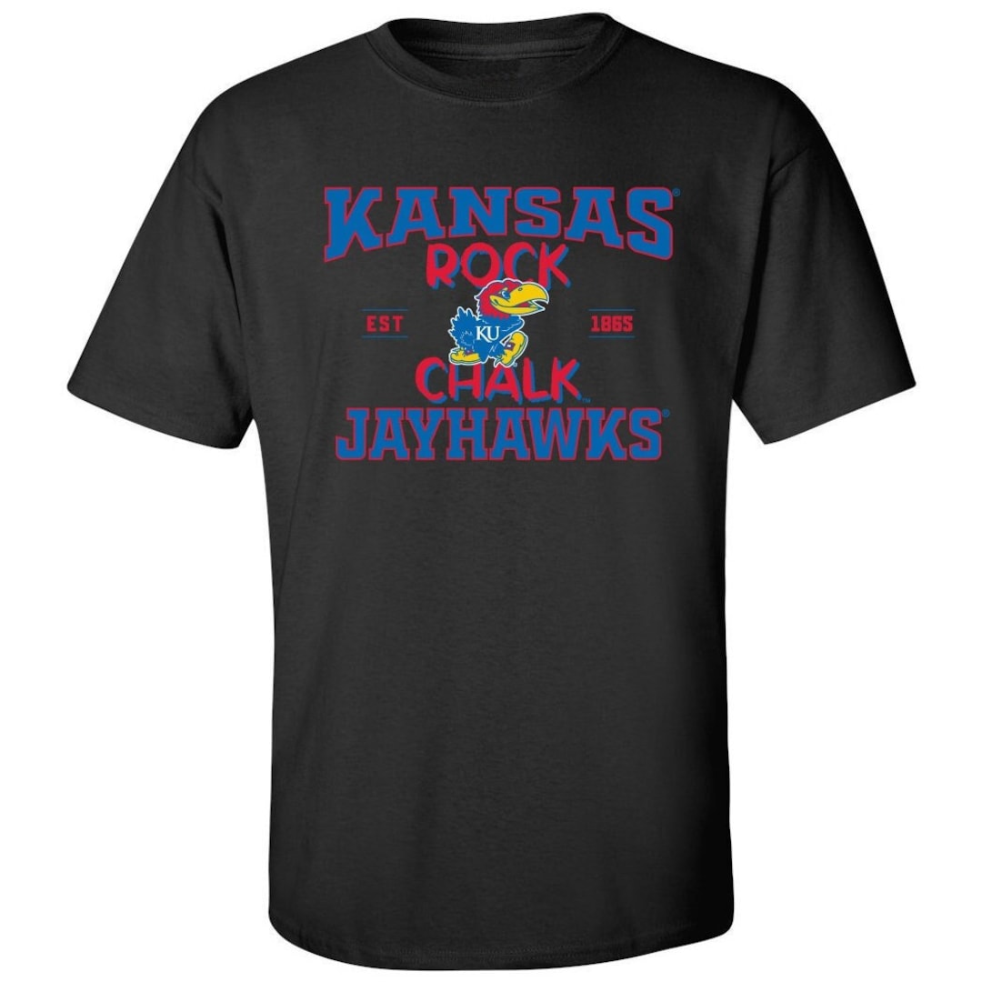 Kansas Jayhawks Tshirt Rock Chalk KU Jayhawks 100 Cotton Shirt Unisex