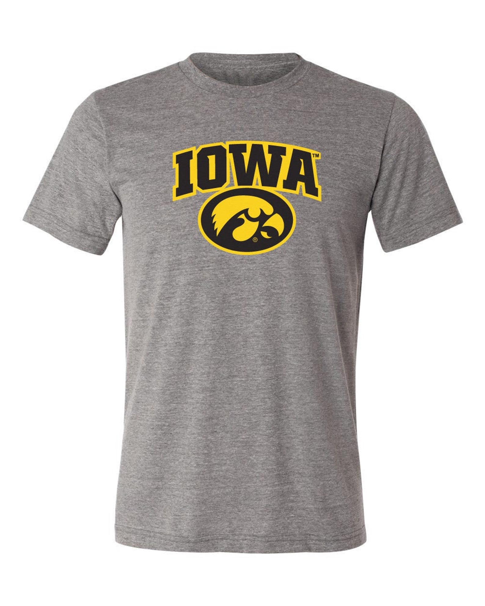 Iowa Hawkeyes Premium Tee Shirt IOWA Arch Oval Tigerhawk Iowa Hawkeyes