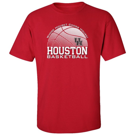 Men's Red Houston Cougars Basic Arch T-Shirt