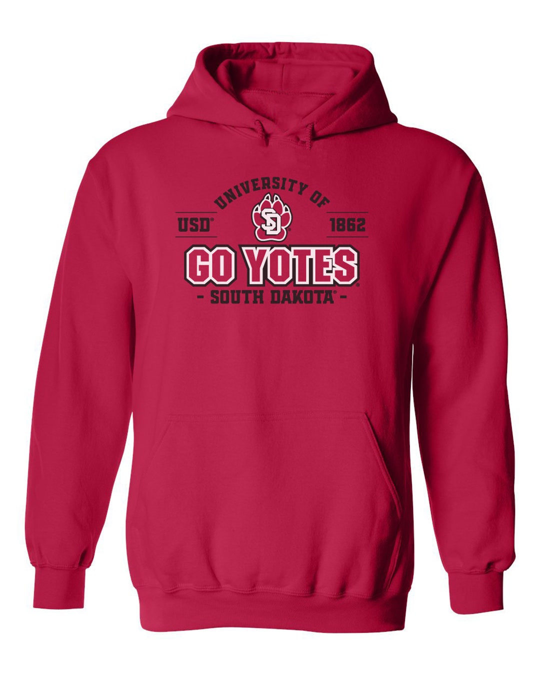 Go Yotes Script USD Coyotes Hoodie / South Dakota Sweatshirt Go Yotes / USD Pullover ...