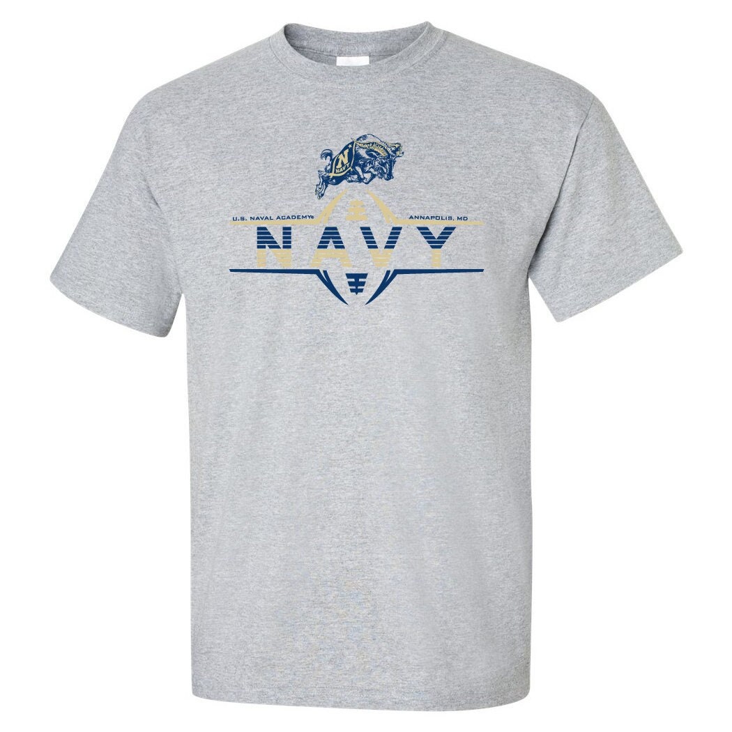 Navy Midshipmen Tshirt Laces Goat Navy Shirt Unisex T-shirt