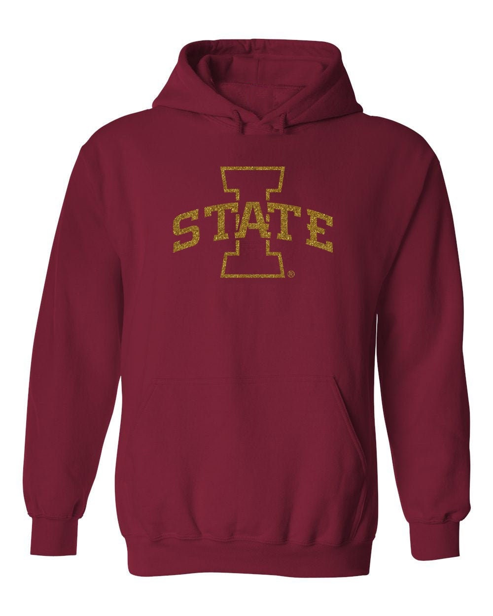 Iowa State Cyclones Hoodie I-STATE in Gold Glitter ISU - Etsy