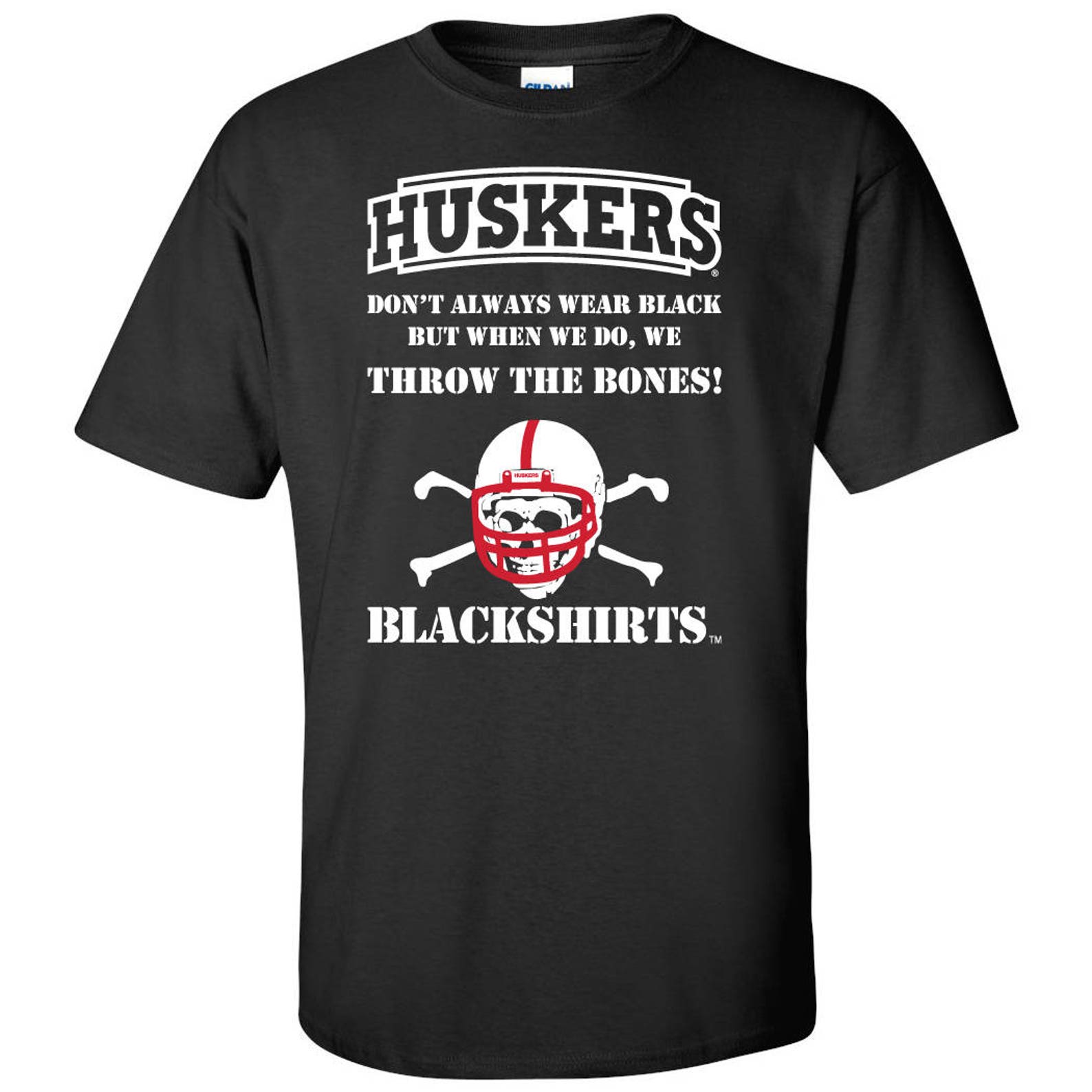 Nebraska Cornhuskers Tee Football BLACKSHIRTS Nebraska Huskers Shirt
