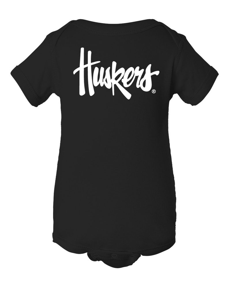 Nebraska Cornhuskers Baby Bodysuit Infant Script Huskers Youth Apparel Officially Licensed Husker Creeper With Huskers cute romper